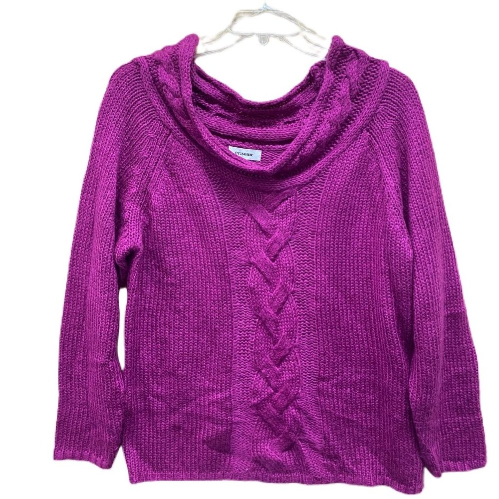 ee:some long sleeve pullover fuchsia sweater SIZE M/L BRAND NEW!